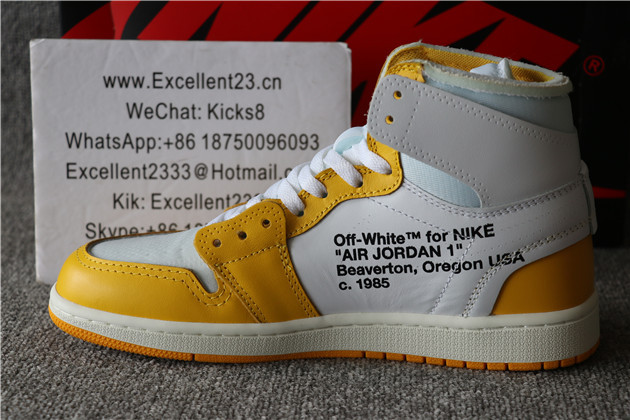 Off White x Nike Air Jordan 1 Yellow