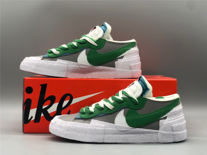 Sacai X Nike Blazer Low White Green