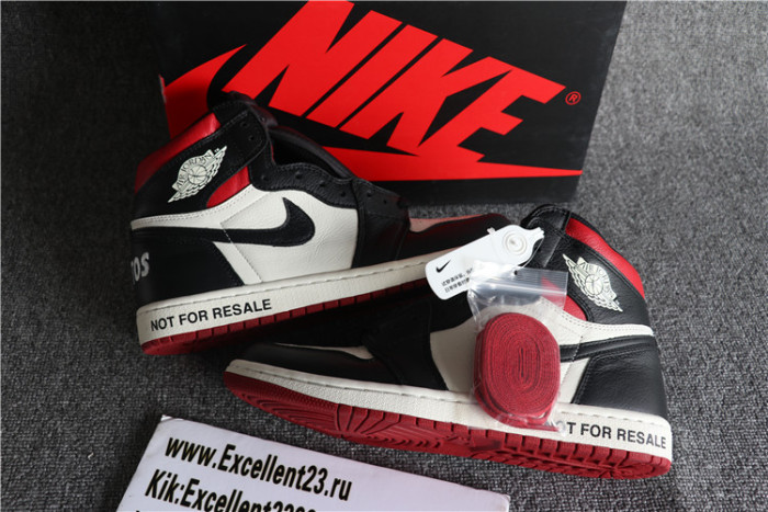 Authentic Nike Air Jordan 1 NRG OG High Not For Resale Red Black