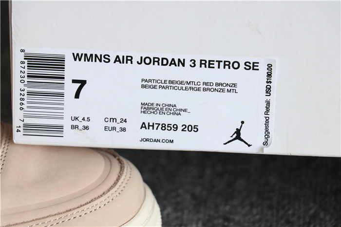 Authentic Nike Air Jordan 3 Retro GS Rose Gold