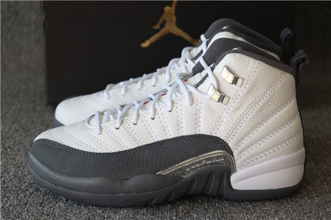 GS Authentic Nike Air Jordan 12 Dark Grey