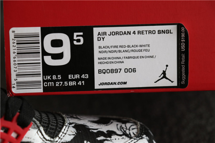 2018 Authentic Nike Air Jordan 4 Retro Tattoo