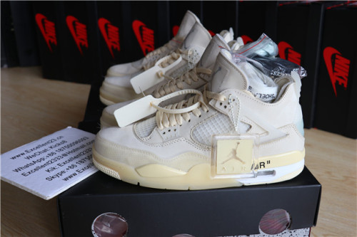 Off White x Nike Air Jordan 4 WMNS Snail(Double Check Size)