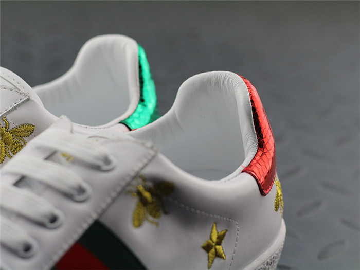 Gucci Ace Embroidered Low Top Sneaker Bear And Star