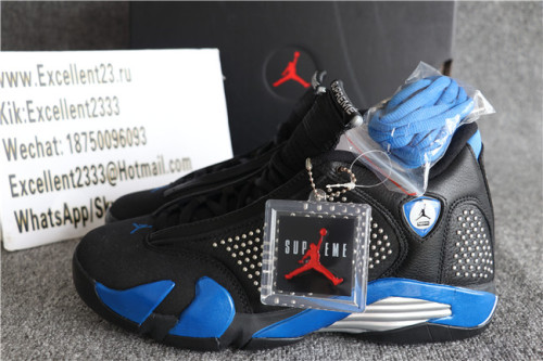 Supreme x Air Jordan 14 Retro Black Blue