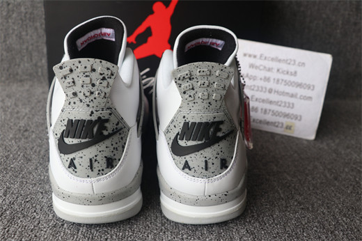 Authentic Nike Air Jordan 4 Retro White Cement