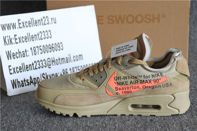 H12 Off White X Nike Air Max 90 Desert Ore