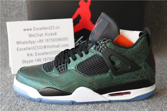 Authentic Nike Air Jordan 4 Green Laser