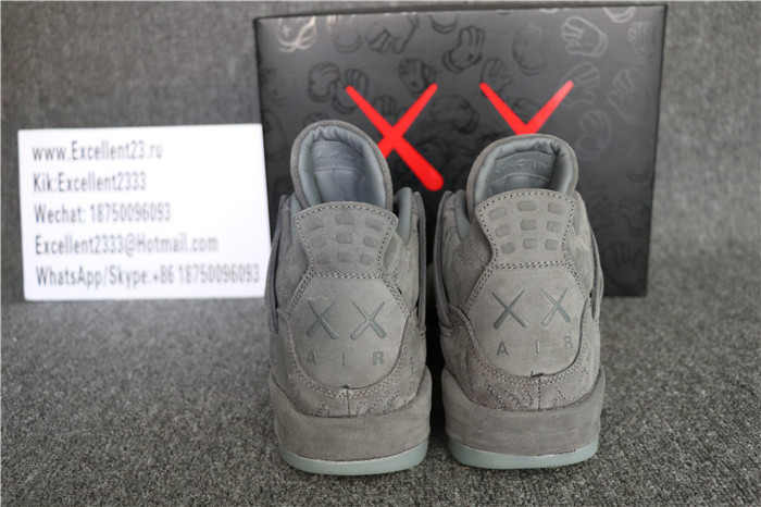 Authentic Kaws X Nike Air Jordan 4 Cool Grey