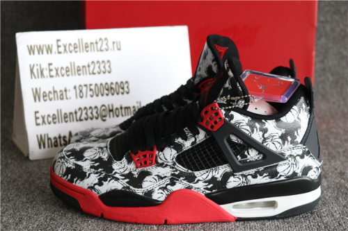 2018 Authentic Nike Air Jordan 4 Retro Tattoo