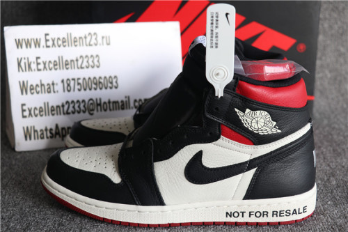 Authentic Nike Air Jordan 1 NRG OG High Not For Resale Red Black