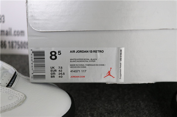 Authentic Nike Air Jordan 13 Retro Hyper Royal