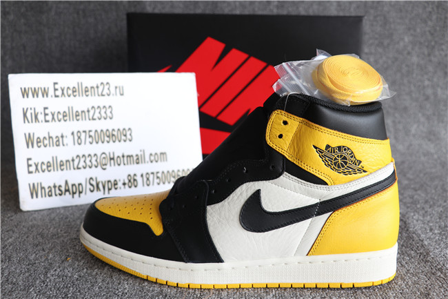 2019 Authentic Nike Air Jordan 1 Retro Yellow Toe