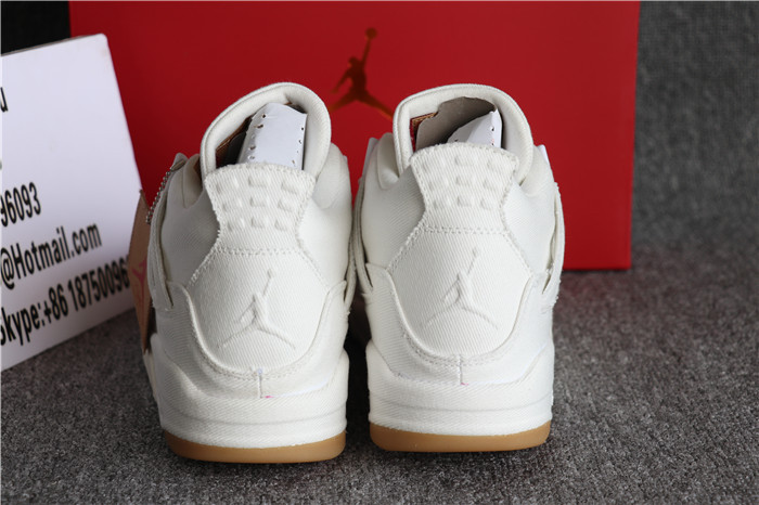Authentic Levis X Nike Air Jordan 4 Retro White