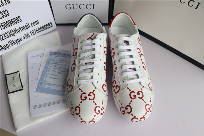 Gucci Low Sneaker White And Red