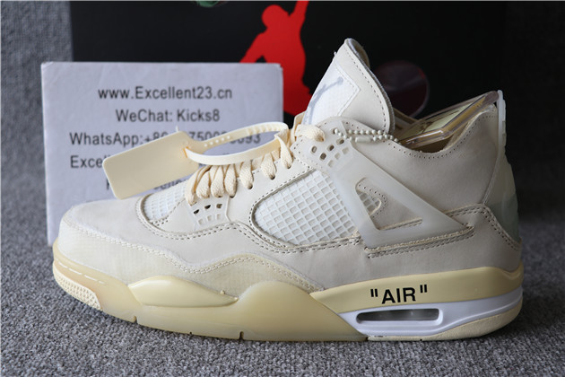 Off White x Nike Air Jordan 4 WMNS Snail(Double Check Size)