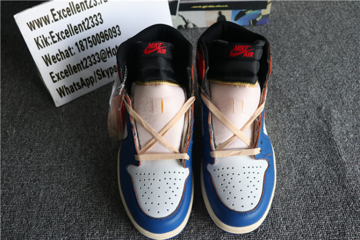 Authentic 2018 Union X Nike Air Jordan 1 NRG Red Blue White