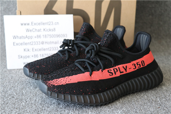 Authentic Adidas Yeezy Boost 350 V2 Black And Red