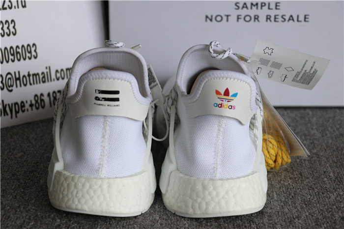 Authentic Pharrell Williams Adidas Human Race Colorful White GS