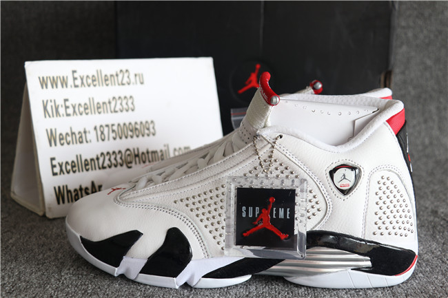 Supreme x Air Jordan 14 Retro White Red