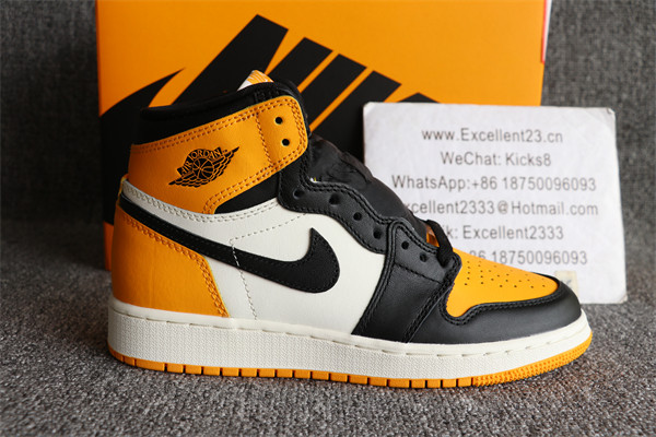 Nike Air Jordan 1 Yellow Black