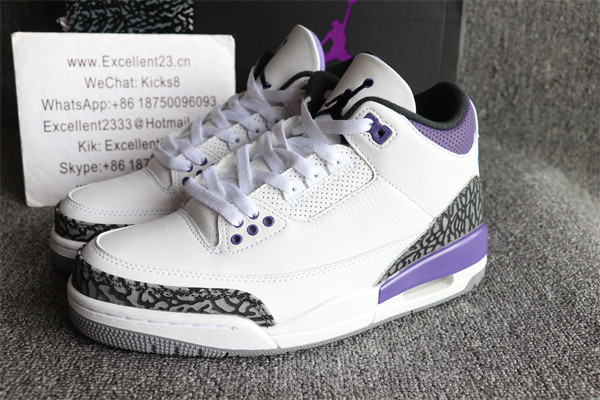 Nike Air Jordan 3 Retro White Purple