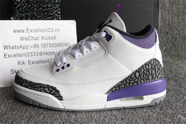 Nike Air Jordan 3 Retro White Purple