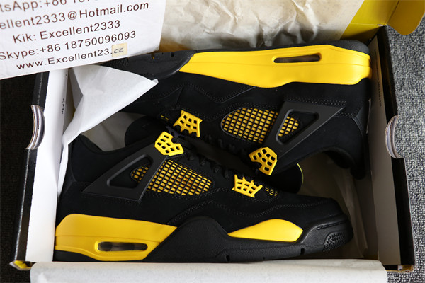 Nike Air Jordan 4 Retro Black Yellow Thunder