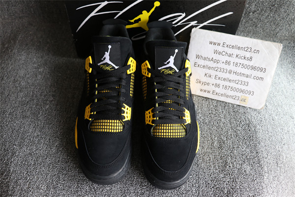 Nike Air Jordan 4 Retro Black Yellow Thunder