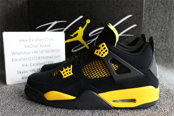 Nike Air Jordan 4 Retro Black Yellow Thunder