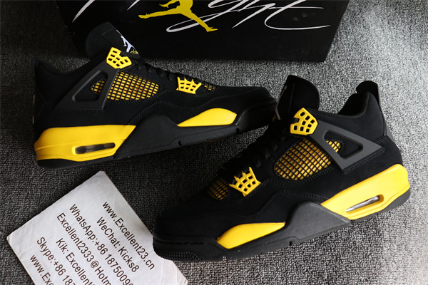 Nike Air Jordan 4 Retro Black Yellow Thunder