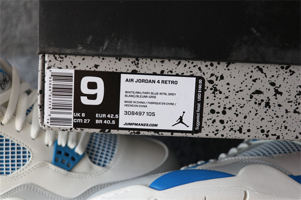 Nike Air Jordan 4 White Blue