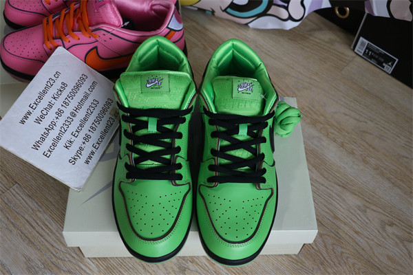 The Powerpuff Girls x Nike SB Dunk Green