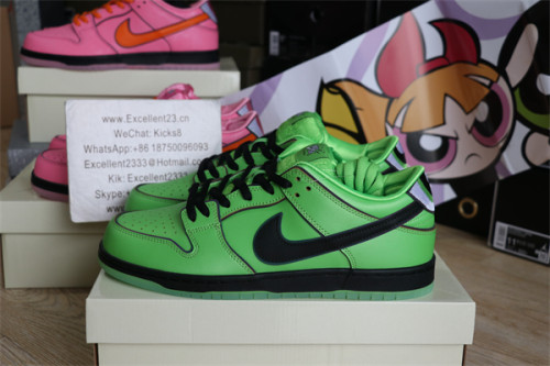 The Powerpuff Girls x Nike SB Dunk Green