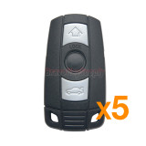 (PACK OF 5)KR55WK49127 KR55WK49123 Smart key CAS3 3 button 315Mhz ID46-PCF7945 chip HITAG2 for BMW 1,3,5 SERIES E36 E87 E90 E91 2006-2013