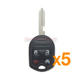 (PACK OF 5)FCC CWTWB1U793 Remote Head Key Remote Start 4 Button 315Mhz 4D63 chip for 2009-2017 Ford Explorer Expedition F-Series PN 164-R8067