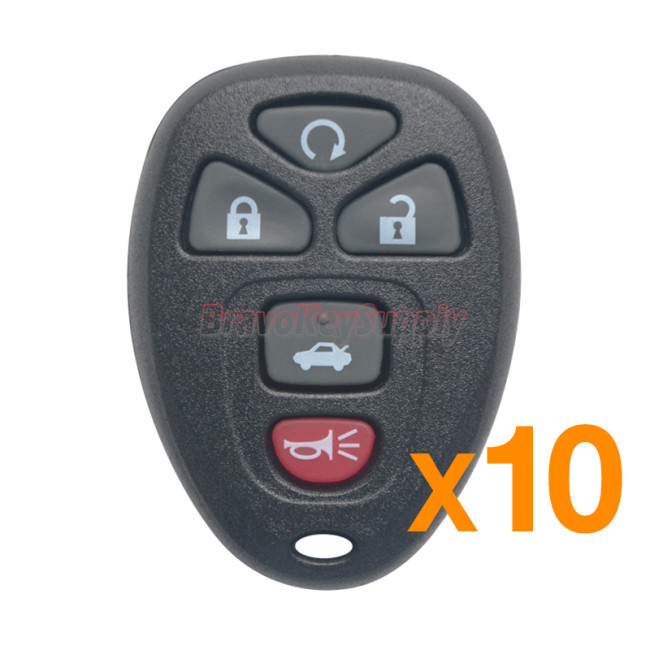 Pack of 10 (with battery holder)FCC OUC60270 OUC60221 Remote fob case 5 buton for GM