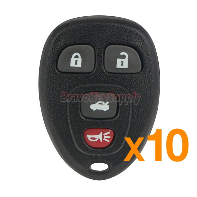 Pack of 10 (with battery holder) FCC OUC60270/OUC60221 Remote Fob case 4 button for GM Chevrolet Impala Buick Lucerne Cadillac DTS