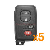 (PACK OF 5)FCC HYQ14AAB smart key 315mhz 4 button for Toyota Highlander 2008-2013 PN 89904-48110(0140 Board)