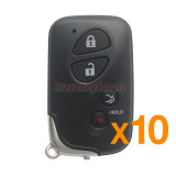 (Pack of 10)FCC HYQ14ACX Smart key case 3 button with panic for Lexus GX460 LX570 RX350 2008 - 2013