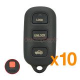 (Bundle of 10) (with round back inside)FCC HYQ12BAN HYQ1512Y Remote fob case 3 button with panic for Toyota Avalon 1998-2003