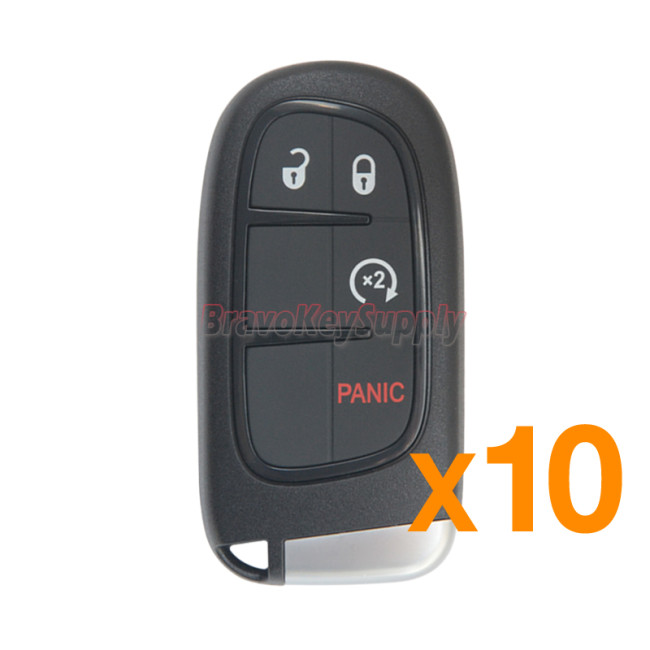 (PACK OF 10)FCC GQ4-54T smart key case 4 button for Dodge Ram 1500 2500 3500 2013 2014 2015 2016