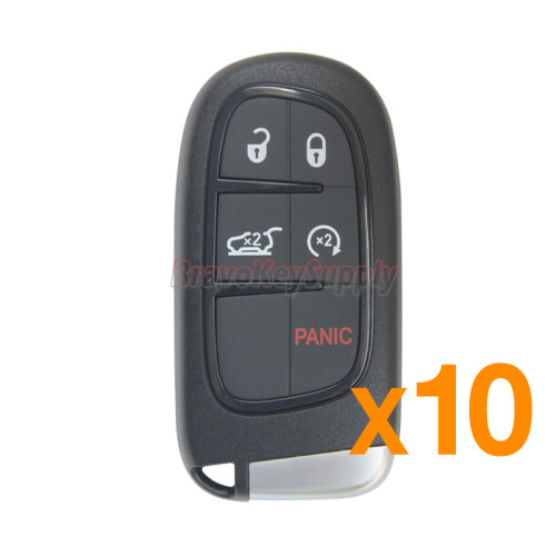 (PACK OF 10)FCC GQ4-54T smart key case 5 button for Jeep Cherokee 2014 2015 2016 2017
