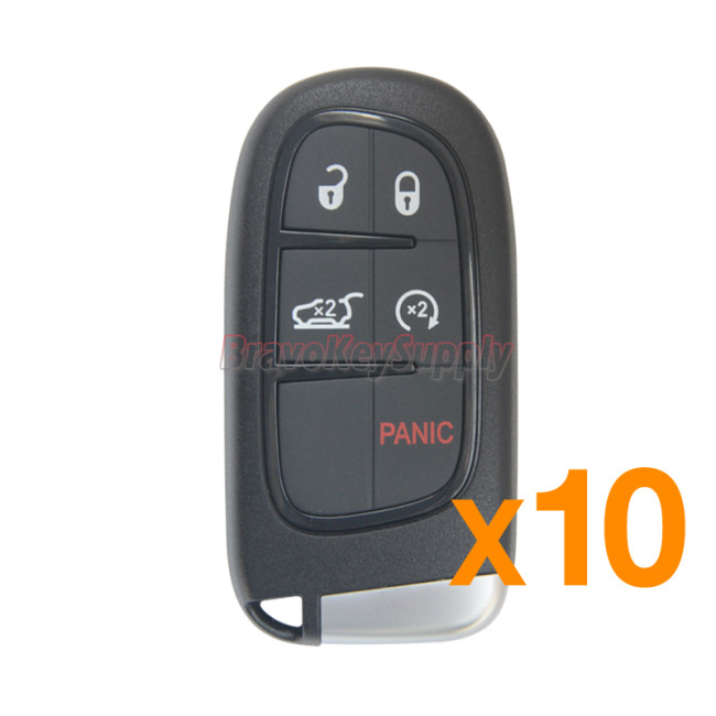 (PACK OF 10)FCC GQ4-54T smart key case 5 button for Jeep Cherokee 2014 2015 2016 2017