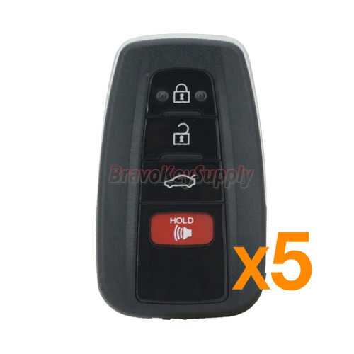 (PACK OF 5)FCC HYQ14FBC  Smart Key 4 Button 315MHZ 8A chip for 2019 Toyota Camry PN 89904-06220(board 0351)