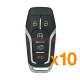 (Pack of 10)FCC M3N-A2C31243300 smart key case 5 button 164-R7989 for Ford Fusion 2013 2014 2015