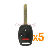 (PACK OF 5)P/N 35118-TP6-A20 Remote key 2 button with panic HON66 313.8 Mhz for Honda CRV Fit FCC MLBHLIK-1T