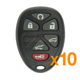 (Bundle of 10) (with battery holder) FCC OUC60270 / OUC60221 Remote fob case 6 button for GMC Yukon Chevrolet Tahoe Suburban 2007-2013