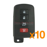 (PACK OF 10)PN 89904-0R080 Smart key case 4 button for Toyota RAV4 2013-2018 FCC  HYQ14FBA