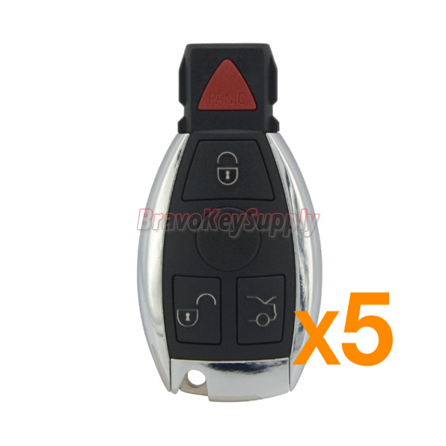 (PACK OF 5)IYZDC11 IYZDC07 IYDC10 Smart key 4 button 315Mhz BGA for Mercedes E350 C350 ML350 SLK350 GLK350 2009-2012